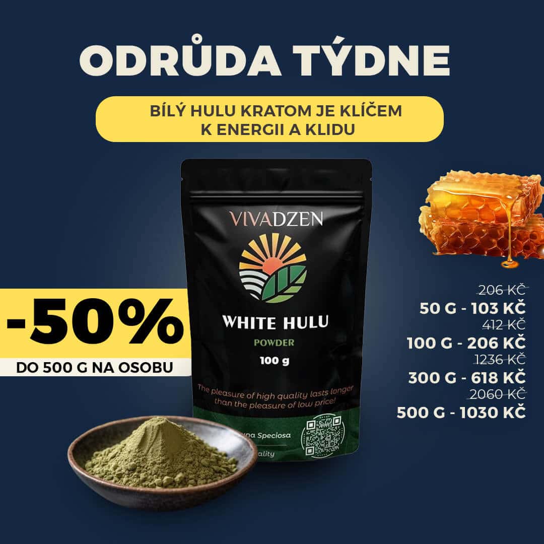 Dosáhněte nejlepších výsledků s Bílým Hulu Kratom! Tento týden – 50% sleva.