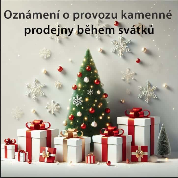 Oznámení o provozu kamenné prodejny během svátků