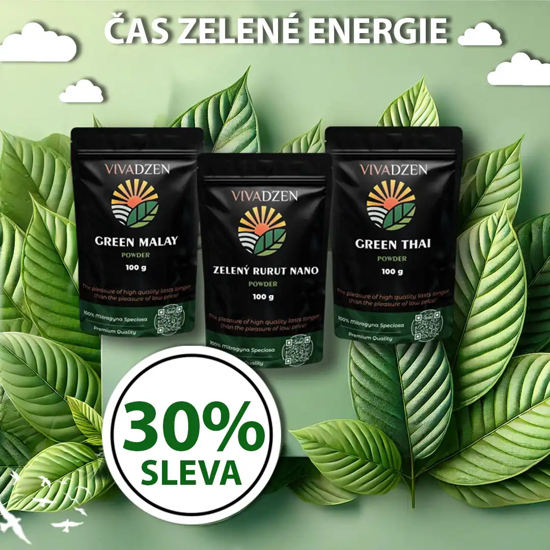 📢 Čas zelené energie! 🌿 -30 % na Zelený Kratom!