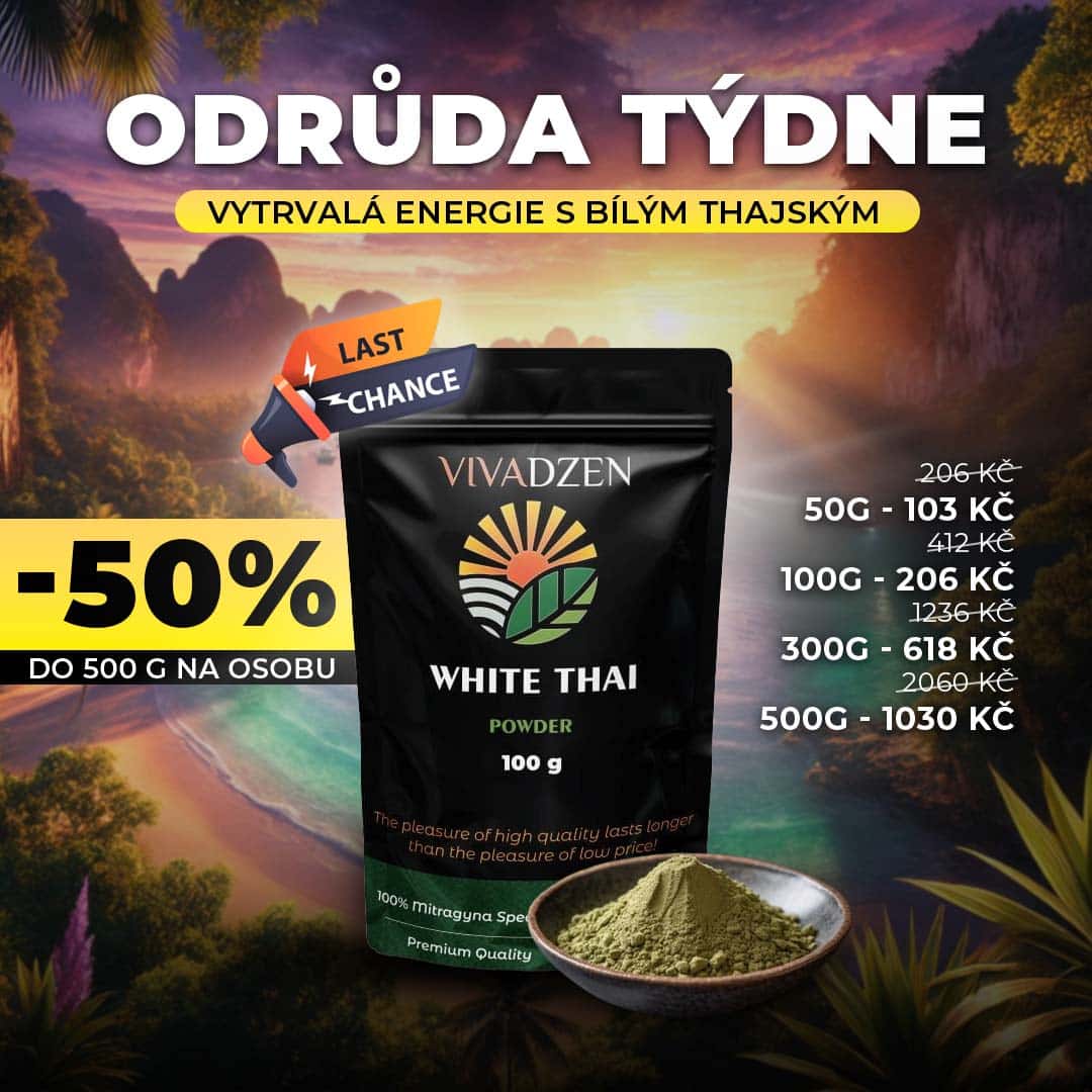 Vytrvalá energie s Bílým Thajským – 50% sleva!