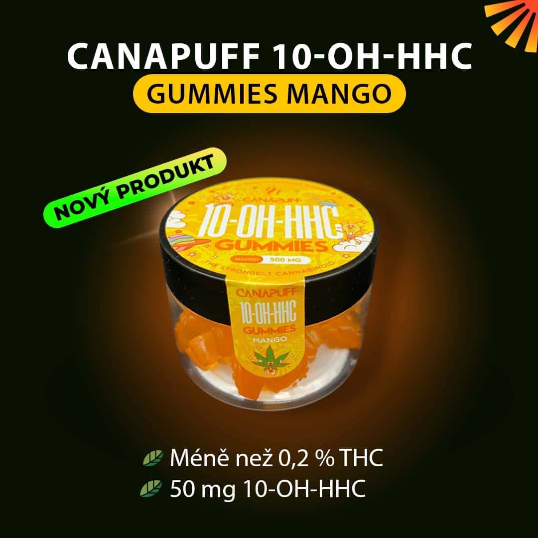 Nová éra relaxace s mangem! 🍊 Vyzkoušejte gumové bonbóny CanaPuff 🍬