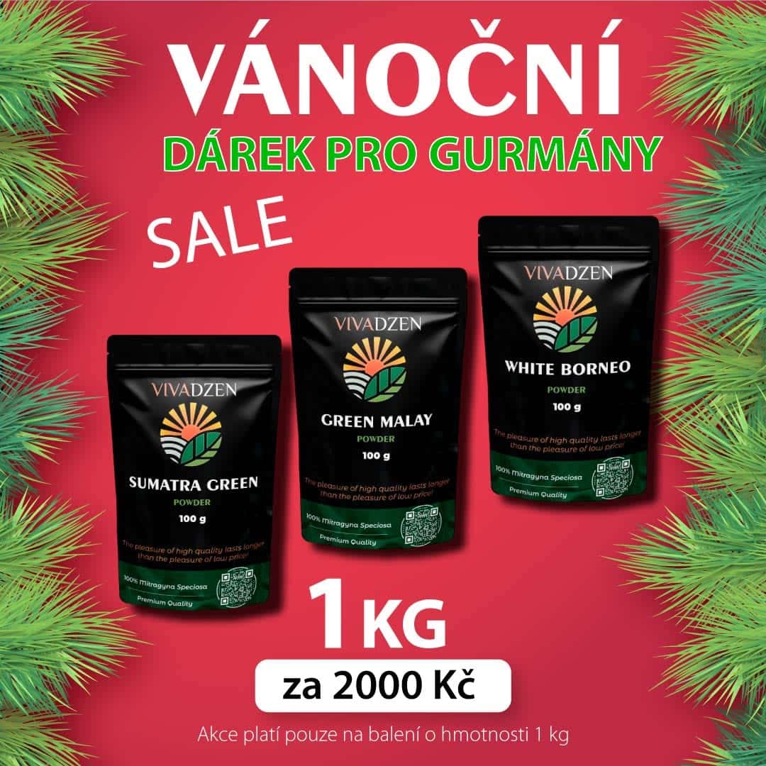 🎄 Tvoje vánoční sleva: 1 kg kratomu za 2000 Kč