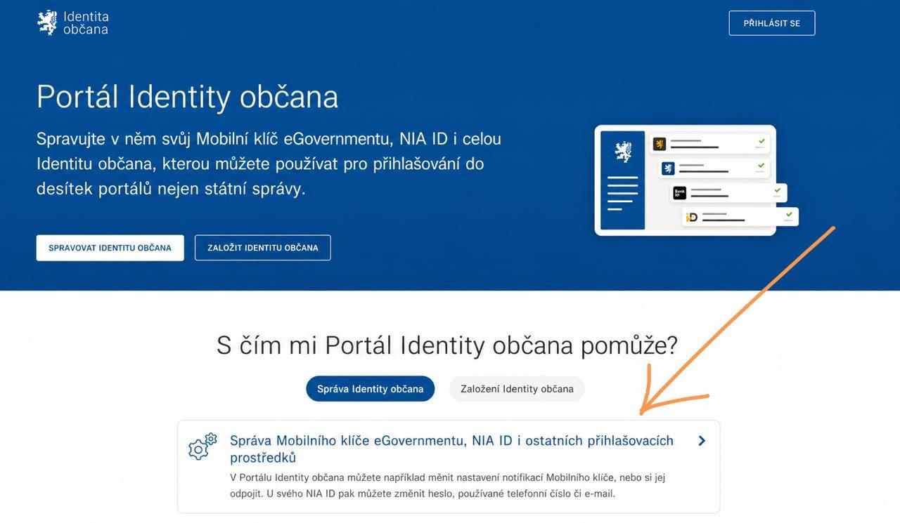 Stažení aplikace Mobilní klíč eGovernmentu 1