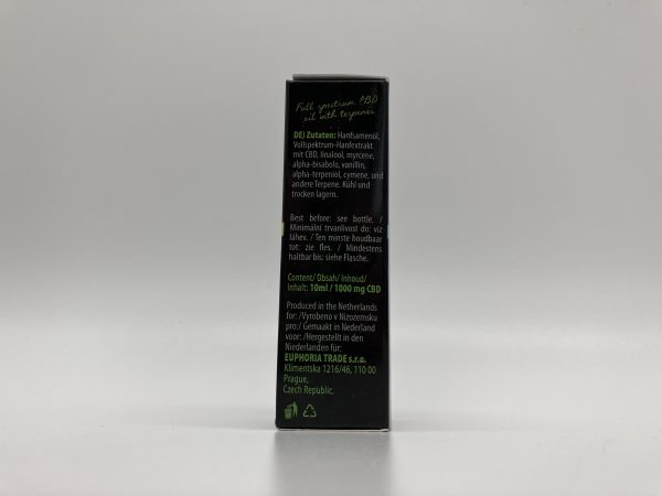 Euphoria CBD olej 10% s terpeny, 10 ml, 1000 mg - Sleep Well - Image 2