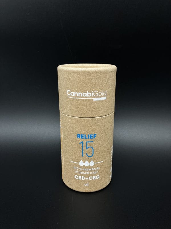 CannabiGold oil Relief 15 % (13,5 % CBD, 1,5 % CBG), 1800 mg, 12 ml