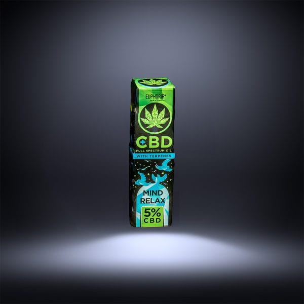 Euphoria CBD olej 5% s terpeny, 10 ml, 500 mg - Mind Relax