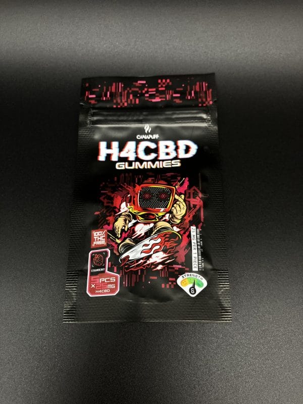 CanaPuff H4CBD Gummies Strawberry, 5 pcs x 25 mg H4CBD, 125 mg