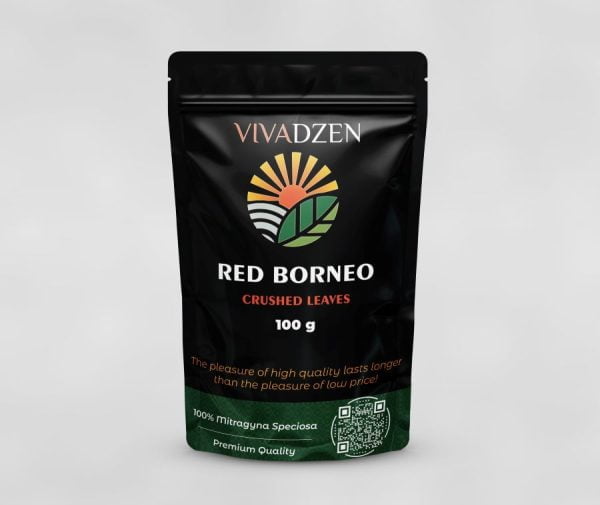 Red Borneo Crushed Kratom Leaf