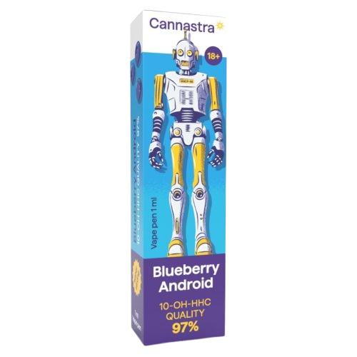 Cannastra 10-OH-HHC Vape Pen Blueberry Android, 10-OH-HHC 97% quality, 1ml