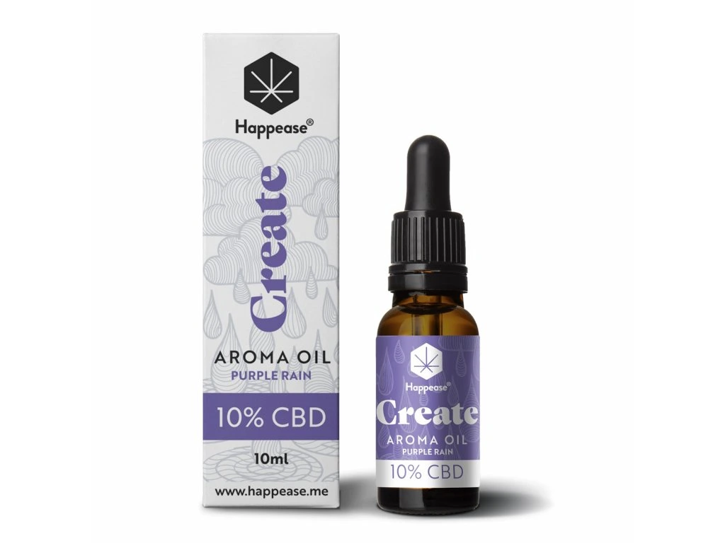 Happease Create CBD Oil Purple Rain, 10 % CBD, 1000 mg, 10 ml