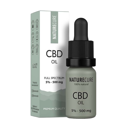 Nature Cure Full spectrum CBD oil, 5 %, 500 mg, 10 ml