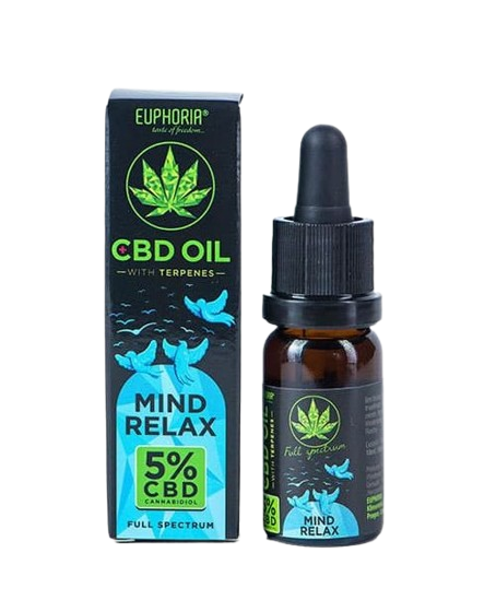 Euphoria CBD oil 5% terpenes, 10 ml, 500 mg - Mind Relax