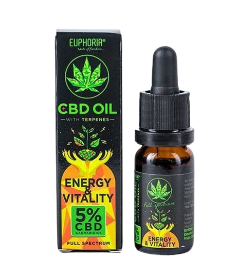 Euphoria CBD oil 5% with terpenes, 10 ml, 500 mg - Energy & Vitality
